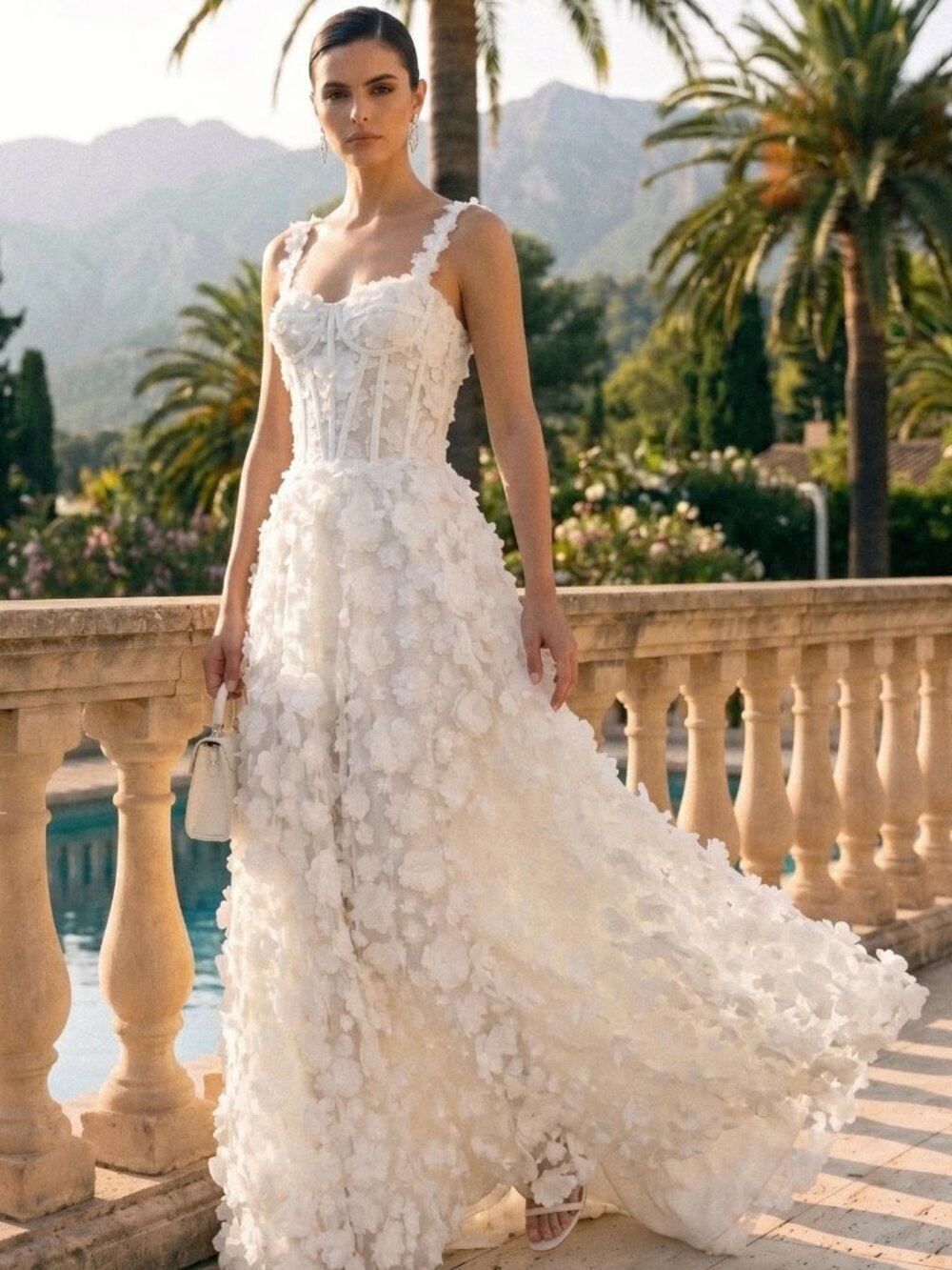 White floral dress